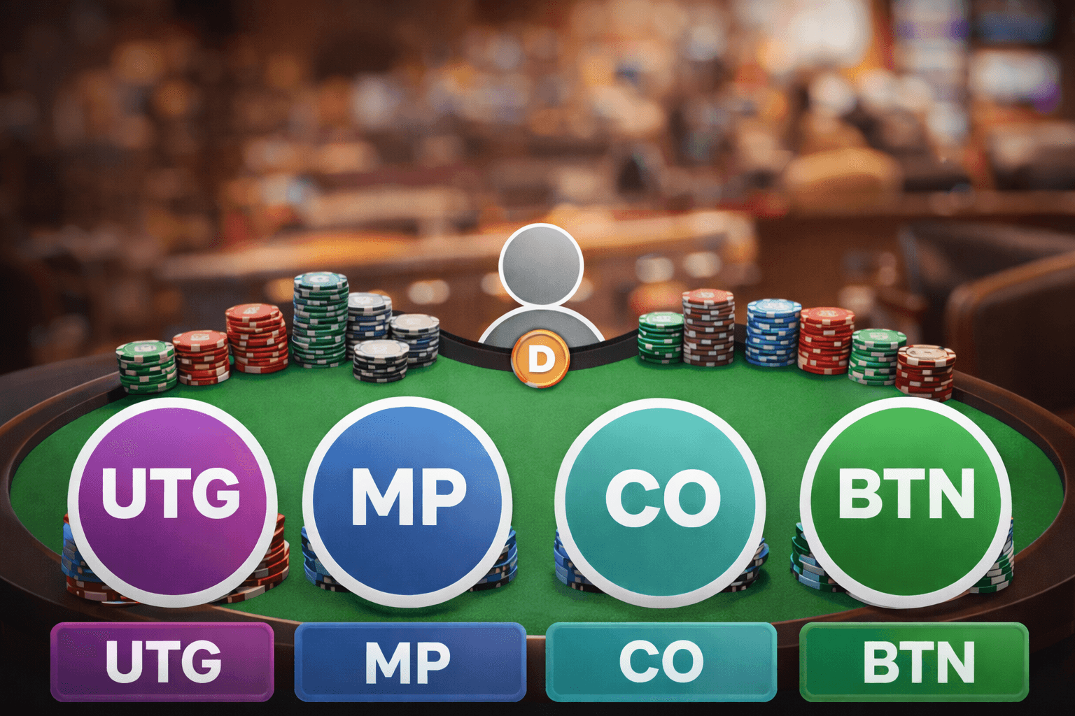 포커 포지션 완전 가이드: UTG · MP · CO · BTN 전략과 레인지 총정리