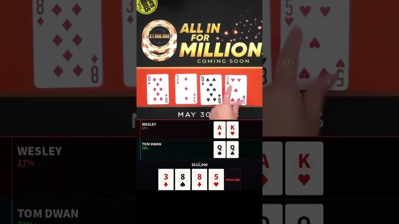 웨슬리 VS 탐드완 $2.3M 블러프 콜?