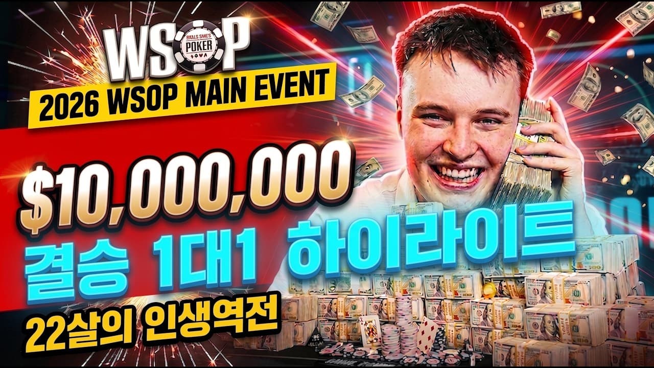  [주요 경기 하이라이트] 2026 WSOP 메인이벤트 결승 헤즈업 #루카스주말론