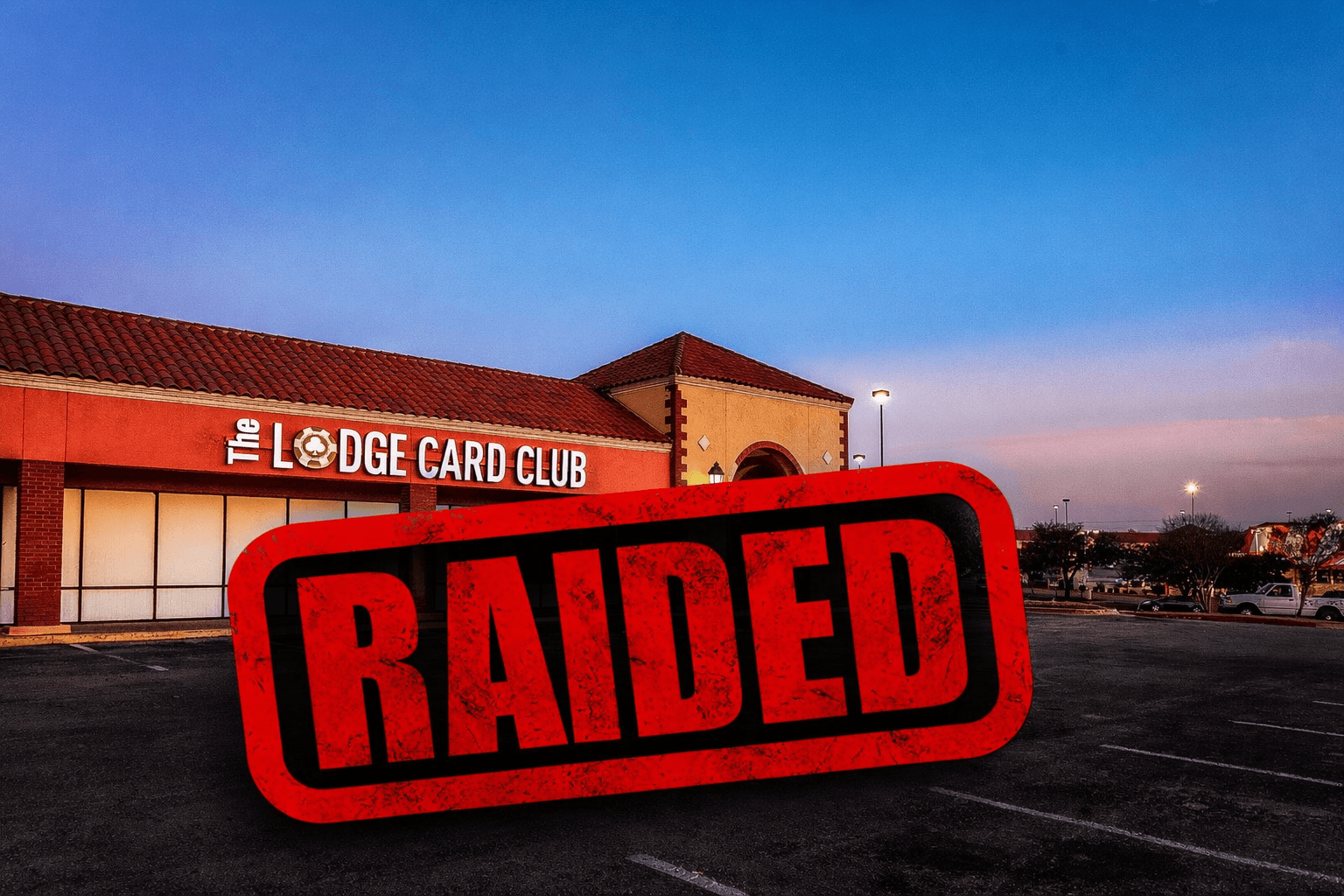 텍사스 최대 포커룸 더로지 카드클럽, 메인이벤트 끝난 지 16시간 만에 경찰 급습