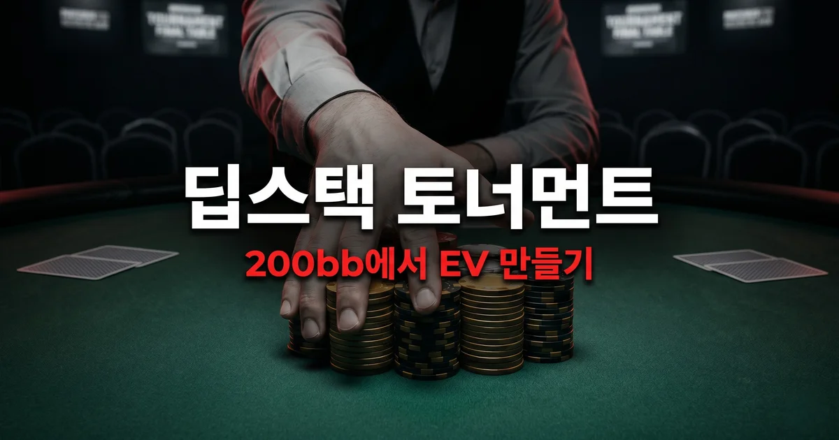 딥스택 토너먼트 전략 — 200bb에서 EV를 만드는 법