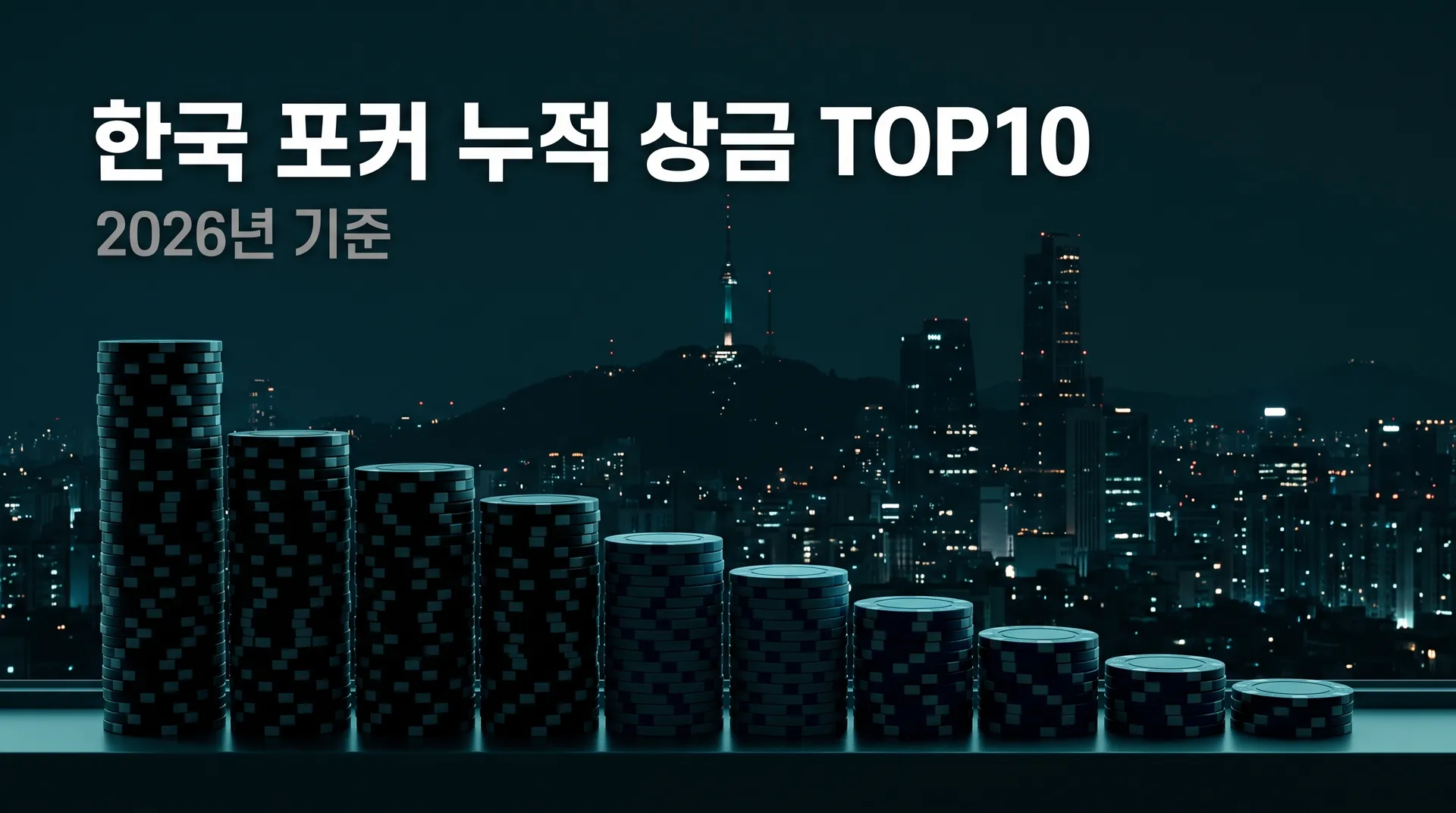 한국 포커 랭킹 TOP 10 — 한국인 누적 상금 순위 전체 정리 (2026년 8월)