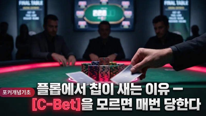 플롭에서 칩이 새는 이유 — C-Bet을 모르면 매번 당한다