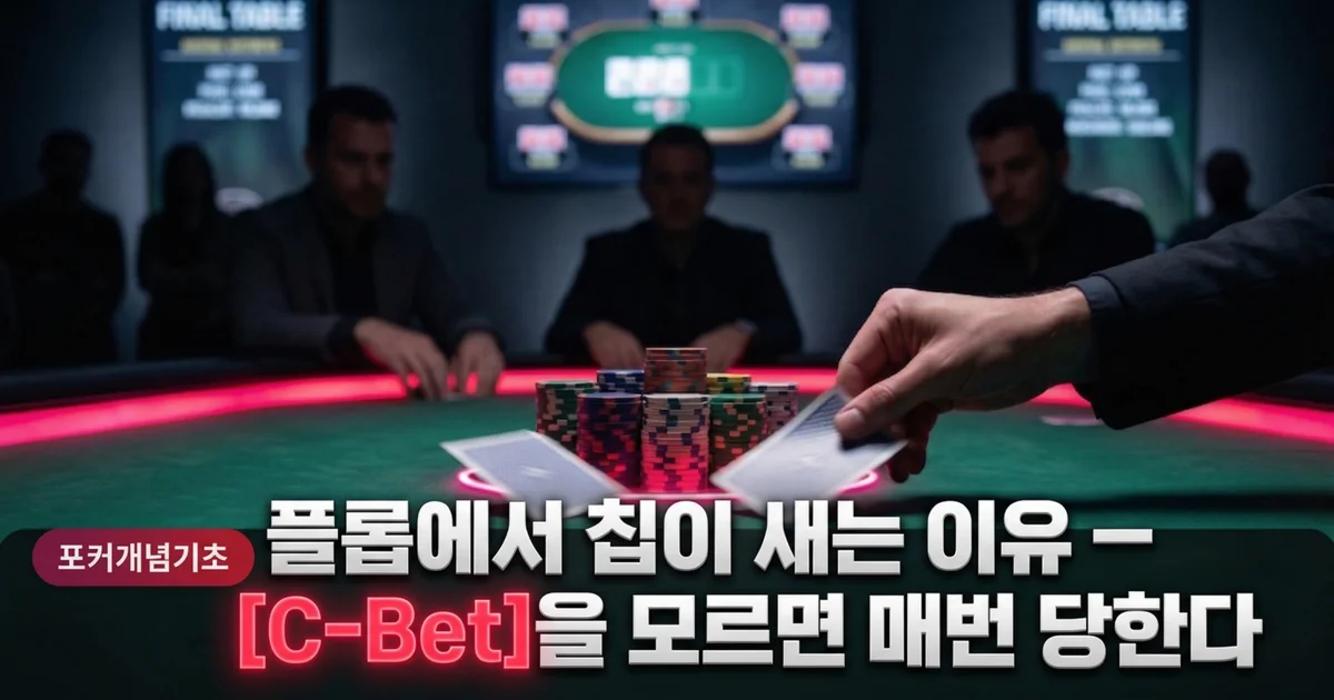 플롭에서 칩이 새는 이유 — C-Bet을 모르면 매번 당한다