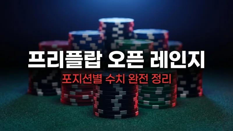 프리플랍 오픈 레인지 기본표 — 포지션별 첫 액션을 수치로 결정하는 법
