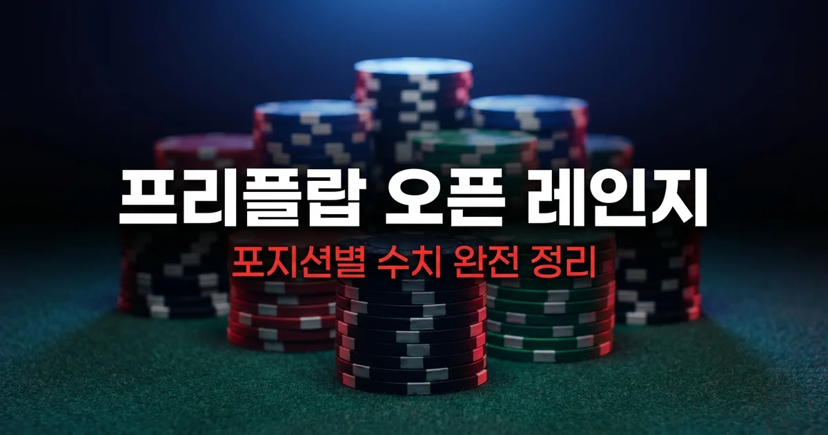 프리플랍 오픈 레인지 기본표 — 포지션별 첫 액션을 수치로 결정하는 법