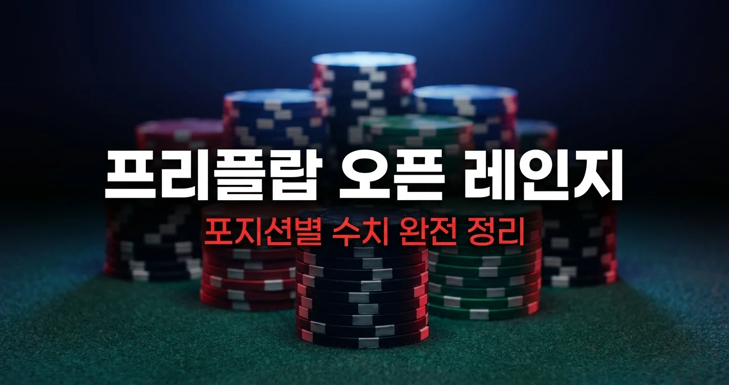 프리플랍 오픈 레인지 기본표 — 포지션별 첫 액션을 수치로 결정하는 법