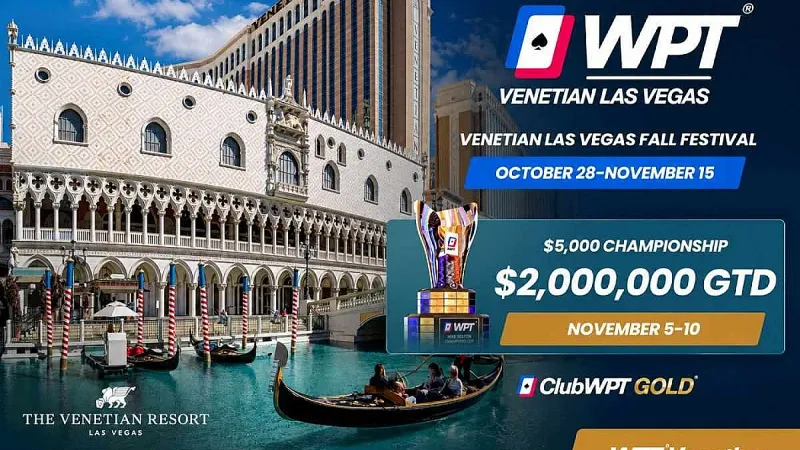 WPT 베네시안 2026 일정 안내 | 10월 28일(수) ~ 11월 15일(일)